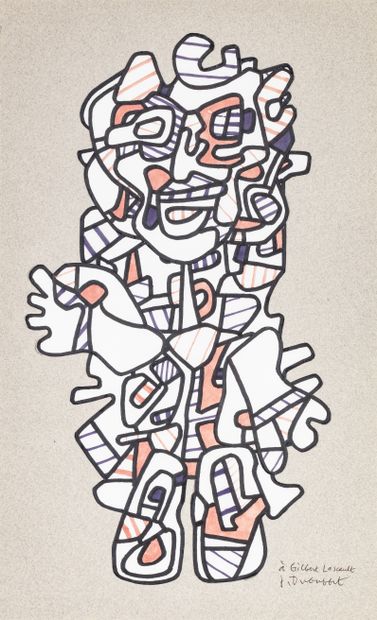 Jean DUBUFFET (1901-1985) Personnage, 1973...