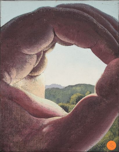 Henri CUECO (1929-2017) Main et paysage,...