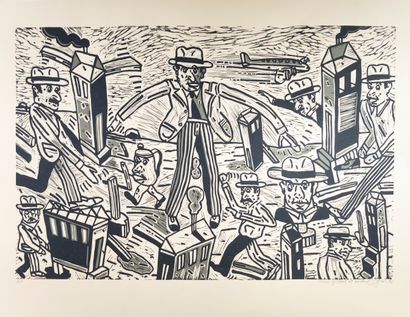 Antonio SEGUÍ (1934-2022) Men in the city....