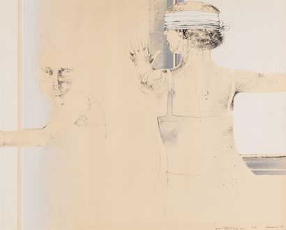 Leonardo CREMONINI (1925-2010) Two figures,...