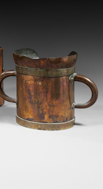 Twenty-litre copper measuring bucket H. 37...