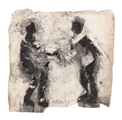 Michel HAAS (1934-2019) Les deux amis Technique...