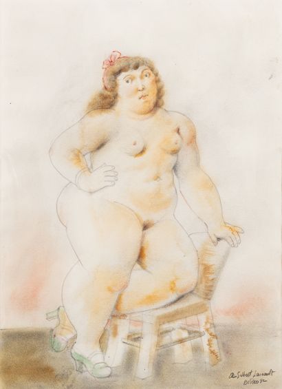 Fernando BOTERO (Né en 1932) Modèle à la...