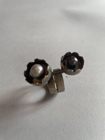 Artist's ring in silver 800°/°° set with...