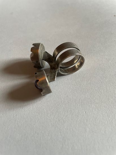Artist's ring in silver 800°/°° set with...