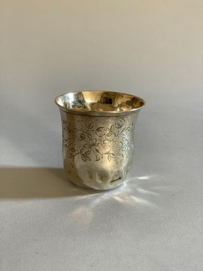 Set of two 950°/°° silver kettledrums, one...