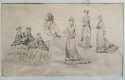Ecole du XIXème siècle
Costume studies between...