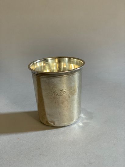 Set of two 950°/°° silver kettledrums, one...