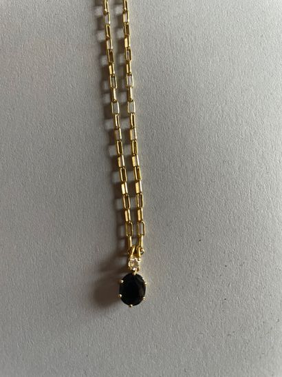 Chain and pendant in 750°/°° gold set with...