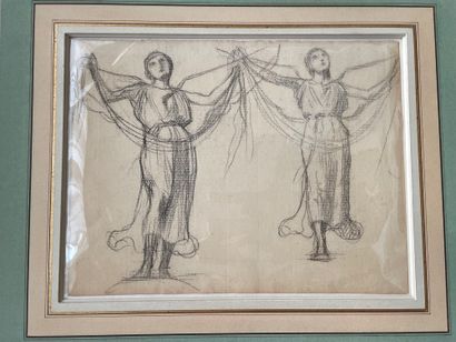 Attribué à Hippolyte FLANDRIN (1809-1864)
Two...