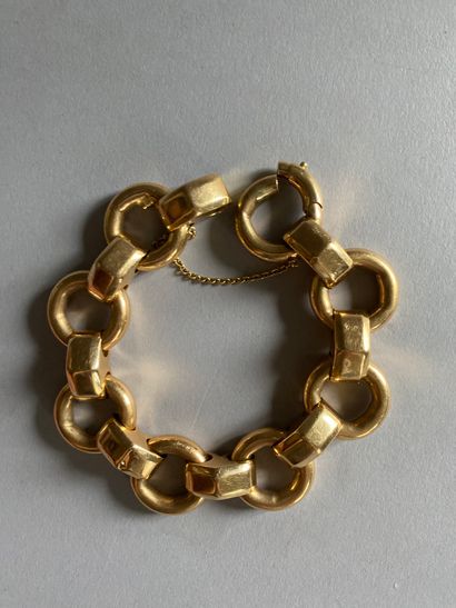 Articulated bracelet in gold 750°/°° enhanced...