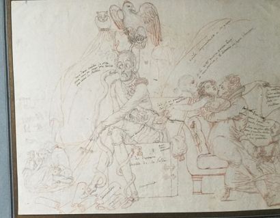 Ecole du XIXème siècle
Cartoon against Queen...