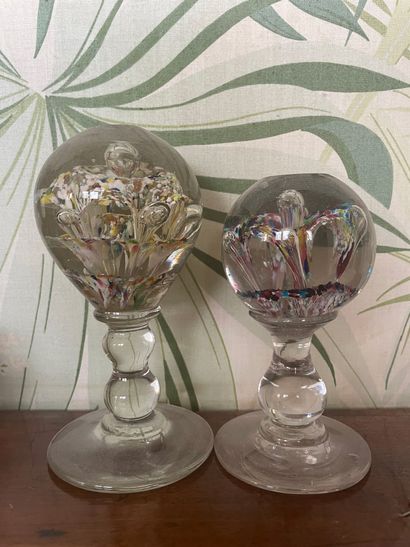 Pair of sulfures on pedestal, forming wig-holder
19th...