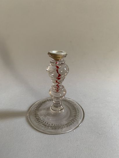 Glass base in colorless glass
19th century...