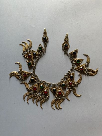 Berber jewelry set including a bracelet,...