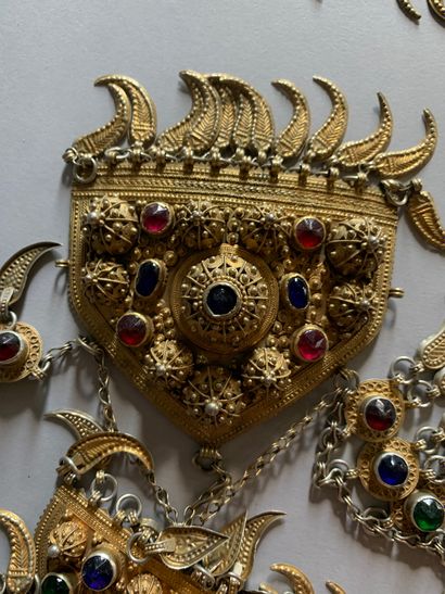Berber jewelry set including a bracelet,...