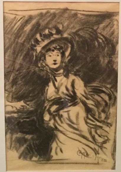 CARAN D'ACHE (1858-1909)
Trottin
Charcoal...