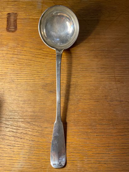 Ladle in 950°/°° silver, single-flat model,...