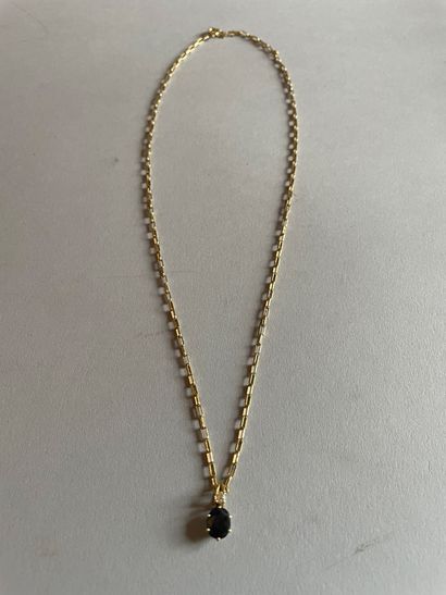 Chain and pendant in 750°/°° gold set with...