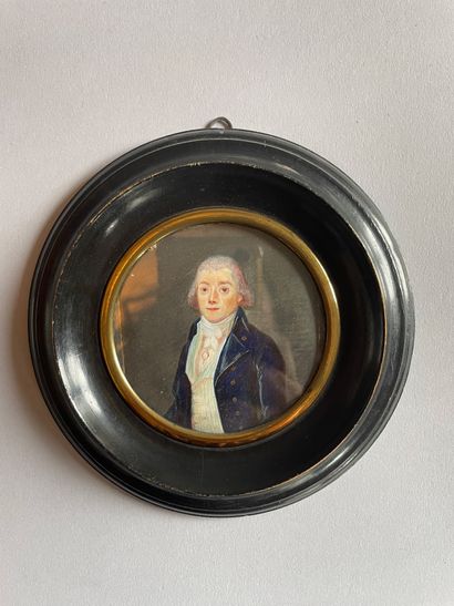 Ecole vers 1795
Portrait d'homme à l'habit...