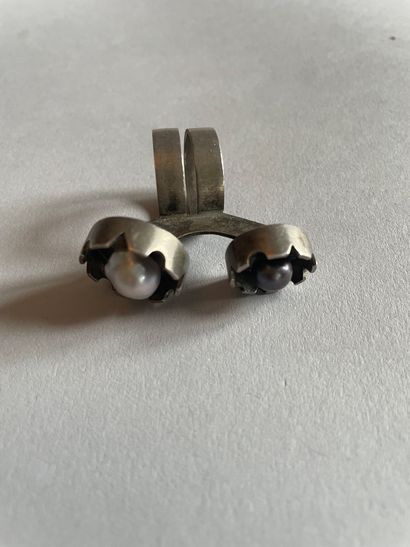Artist's ring in silver 800°/°° set with...