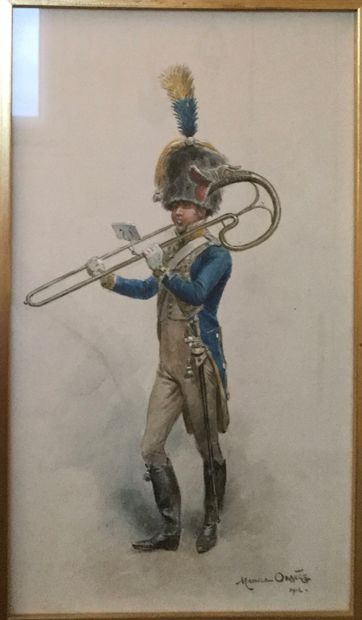 Maurice ORANGE (1867-1916)
Military musician
Watercolour,...
