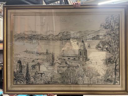 Vincent ROUX (1928-1991)
Saint Tropez (1980)
Ink...