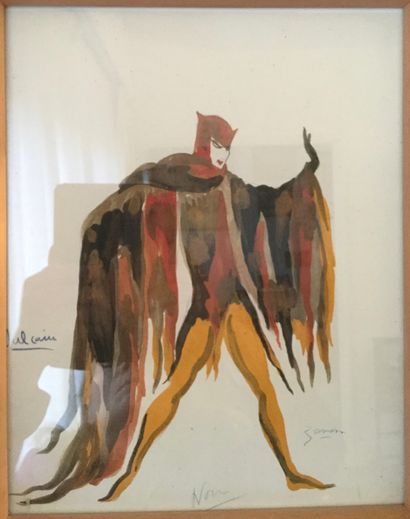 José DE ZAMORA (1889-1971)
Vulcan
Watercolor,...