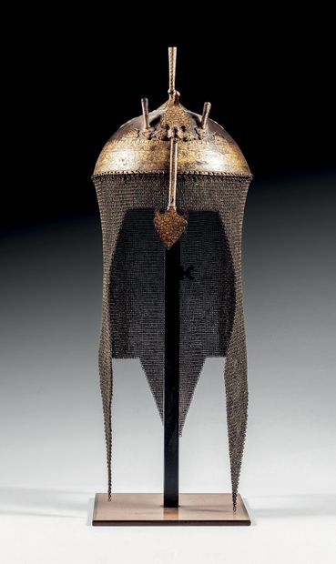 Casque (Kulah Khud)
Inde, XIXe siècle
En...