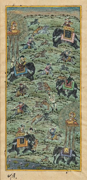 Ensemble de treize miniatures
Inde, XIXe...