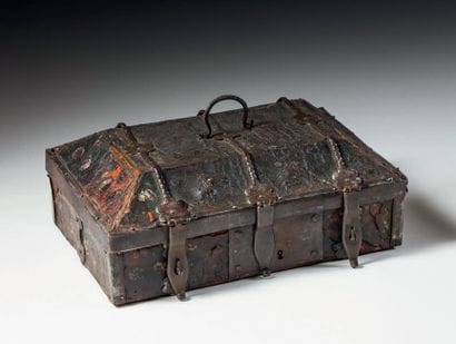 Book of Hours case, beechwood core covered...