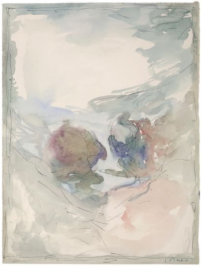 SIMA Joseph.
ORIGINAL SIGNED AQUAREL. 1960....