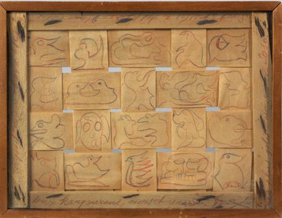 ELUARD Paul.
40 ORIGINAL DRAWINGS ON OYSTER...
