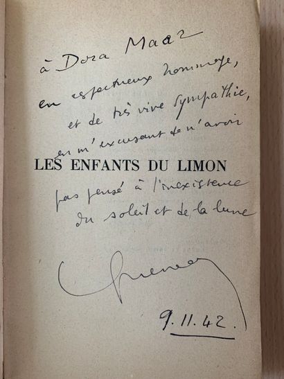 QUENEAU Raymond.
LES ENFANTS DU LIMON. Paris,...