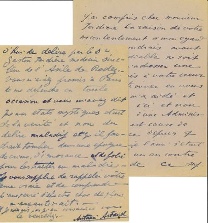 ARTAUD Antonin.
AUTOGRAPHIC LETTER SIGNED...