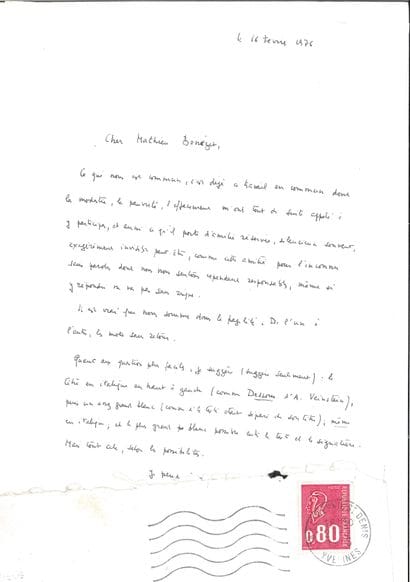 BLANCHOT Maurice.
19 AUTOGRAPH LETTERS SIGNED...