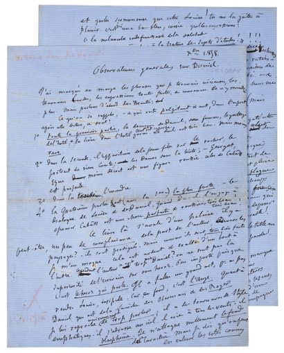 FLAUBERT Gustave.
AUTOGRAPH LETTER TO Ernest...