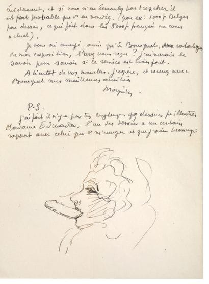 MAGRITTE René.
AUTOGRAPHIC LETTER SIGNED...