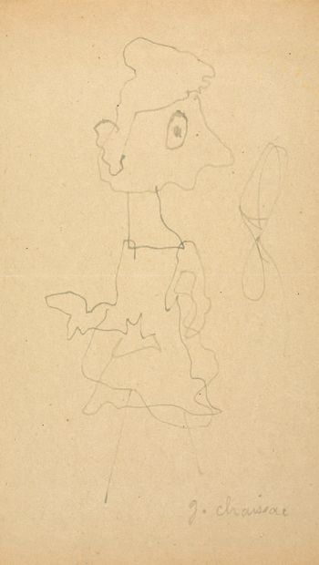 CHAISSAC Gaston.
2 DESSINS ORIGINAUX SIGNÉS....