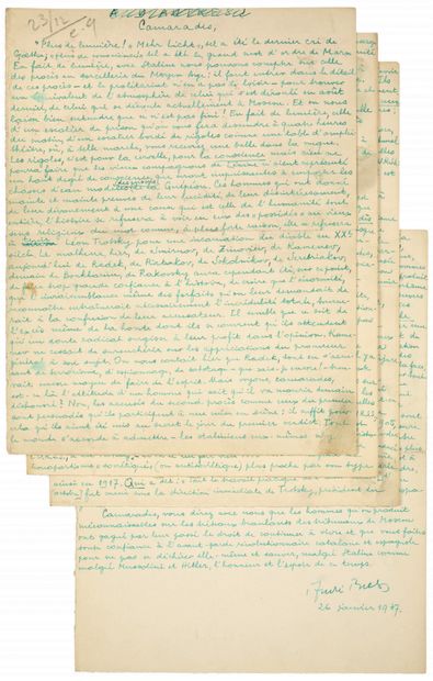 BRETON André.
CAMARADES. AUTOGRAPH MANUSCRIPT...