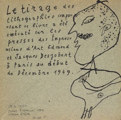 DUBUFFET Jean. PAULHAN Jean.
LA MÉTROMANIE...