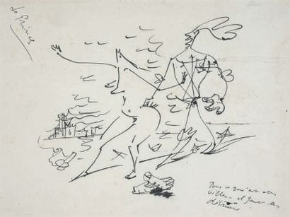 MASSON André.
The PRINCE. ORIGINAL INK DRAWING...