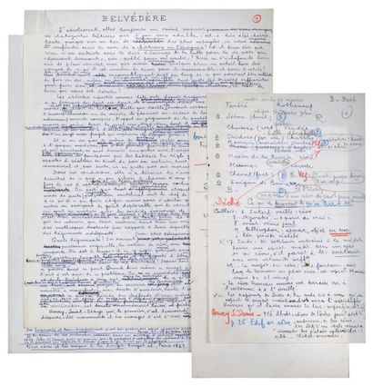 BRETON André.
BELVÉDÈRE. AUTOGRAPH MANUSCRIPT...