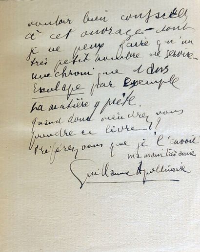 APOLLINAIRE Guillaume. FLEURET Fernand.
L'ENFER...