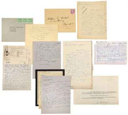 ARTAUD Euphrasie.
12 SIGNED AUTOGRAPH LETTERS,...