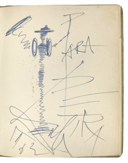 PEDRO PERMANYER'S GUEST BOOK. ORIGINAL DRAWINGS,...