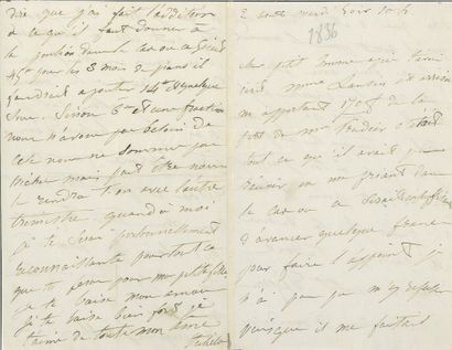 [HUGO] DROUET Juliette.
AUTOGRAPHIC LETTER...