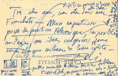 DALI Salvador.
CARTE POSTALE AUTOGRAPHE SIGNÉE...