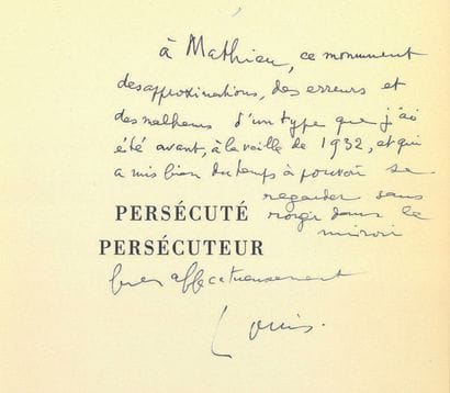 ARAGON Louis.
PERSECUTED PERSECUTOR. Paris,...