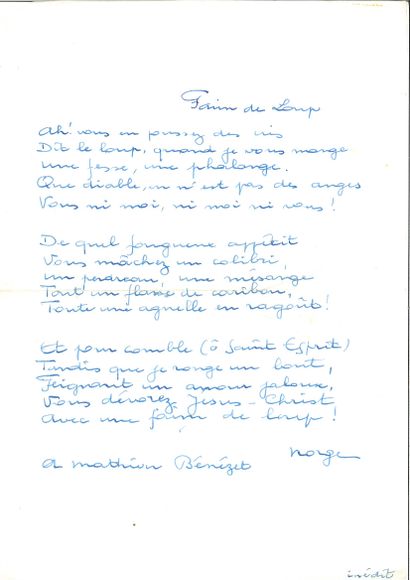 TITUS-CARMEL Gérard.
2 AUTOGRAPH LETTERS...